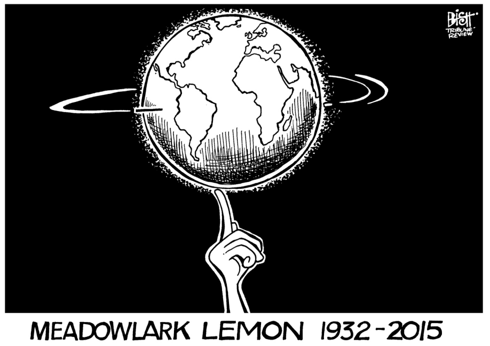 MEADOWLARK LEMON, RIP, B/W