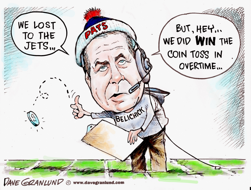  PATRIOTS COIN TOSS by Dave Granlund