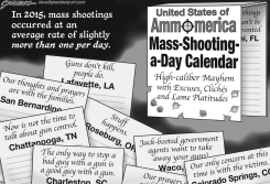 MASS-SHOOTINGS CALENDAR BW by Steve Greenberg