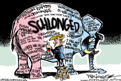 SCHLONGED  by Milt Priggee