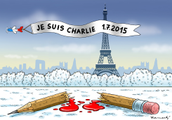 ANNIVERSARY OF CHARLIE HEBDO by Marian Kamensky