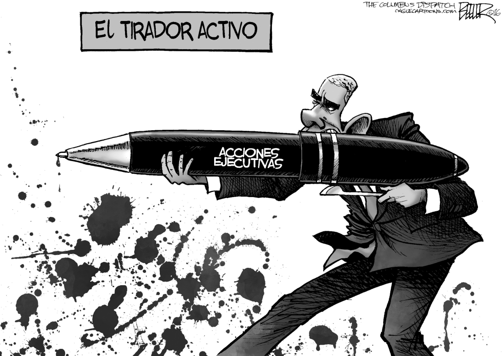  DISPAROS DE OBAMA by Nate Beeler