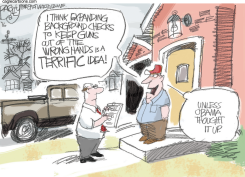 GUN CHECKS  by Pat Bagley