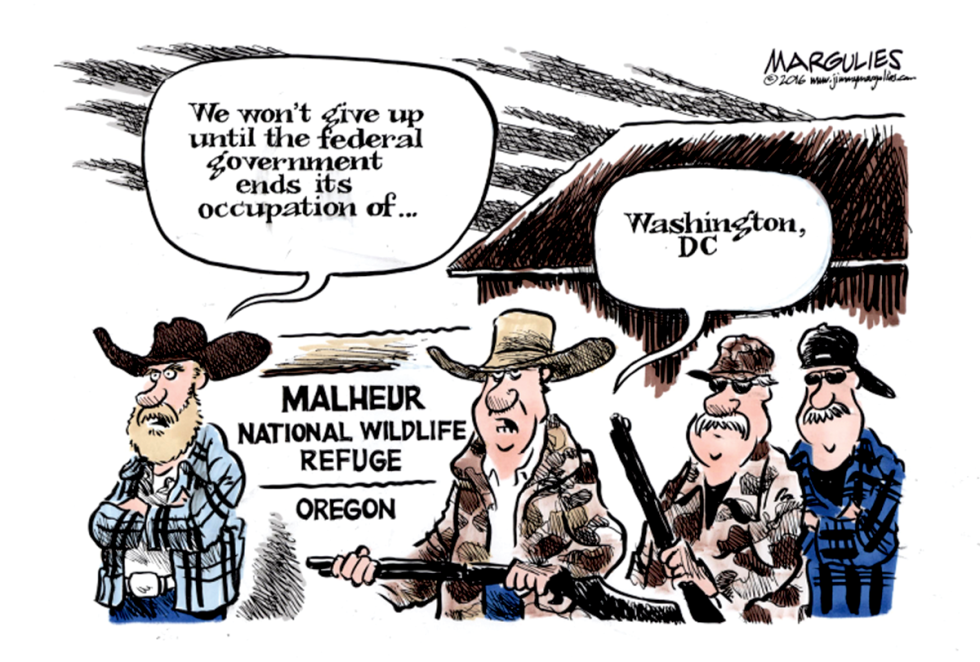 MILITIA TAKEOVER OF OREGON WILDLIFE REFUGE  by Jimmy Margulies