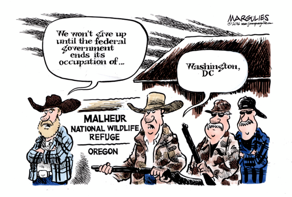 Militia takeover of Oregon wildlife refuge color