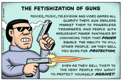 GUN FETISH HORIZONTAL  by Andy Singer