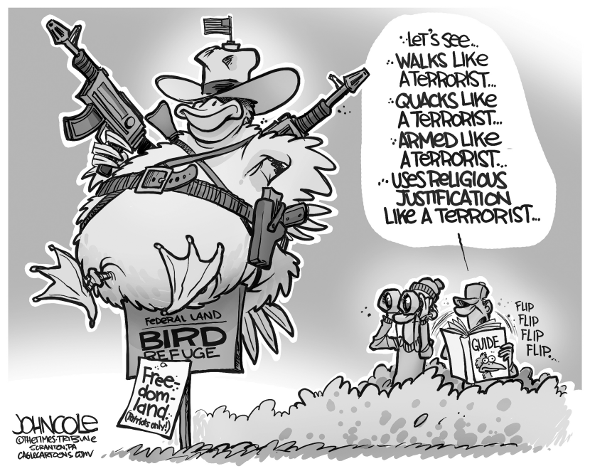 Quacks like a terrorist BW
