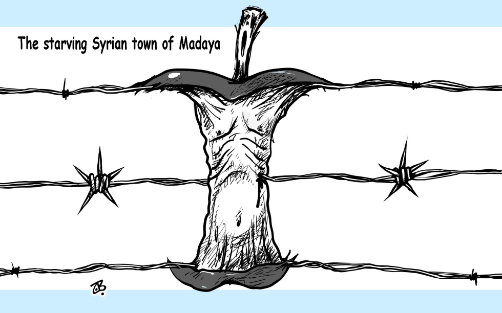  STARVING MADAYA , SYRIA by Emad Hajjaj