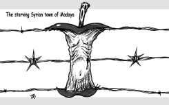 STARVING MADAYA BW by Emad Hajjaj