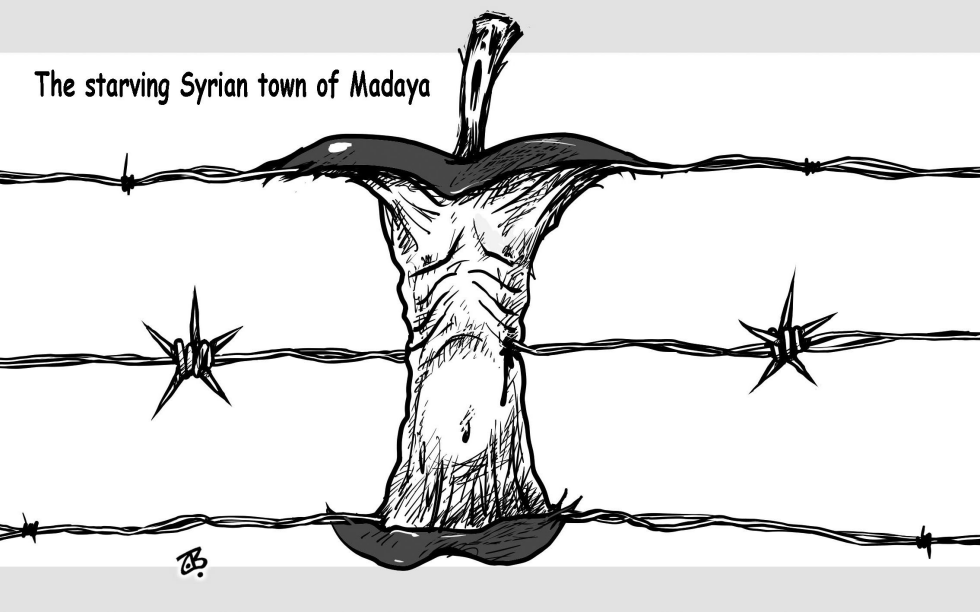 Starving Madaya BW