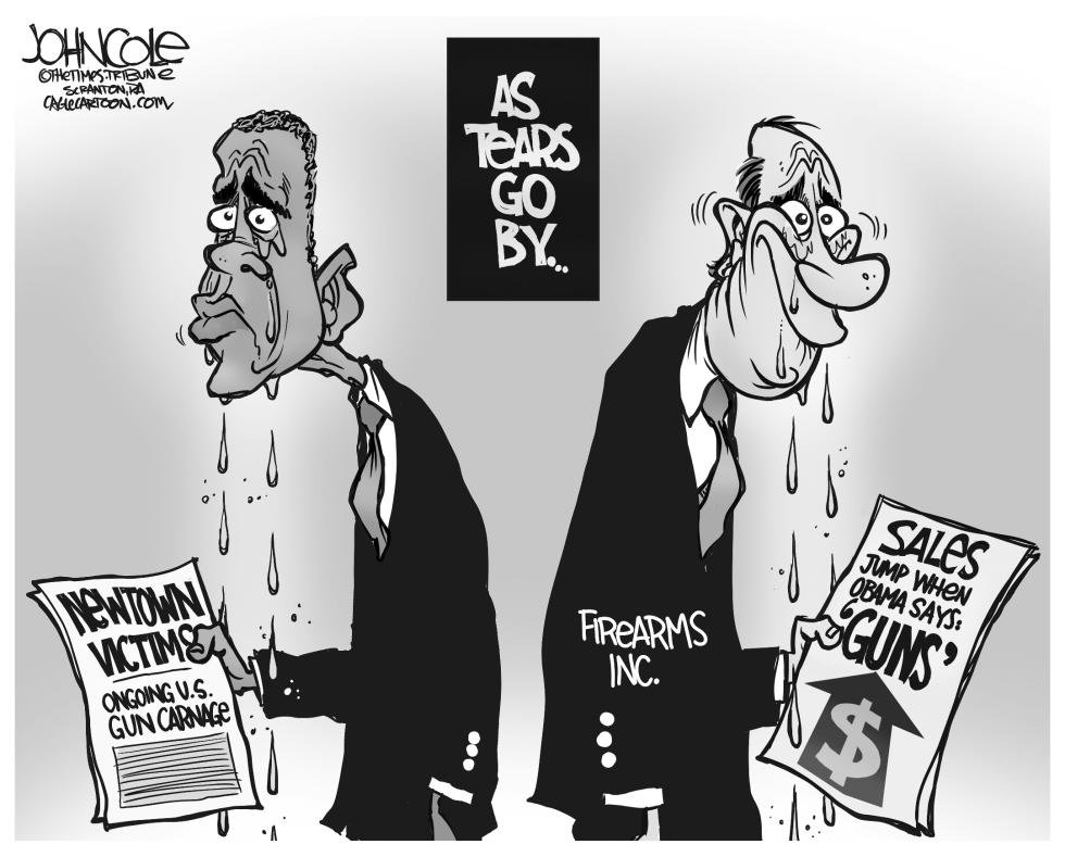 Obama sheds tears BW