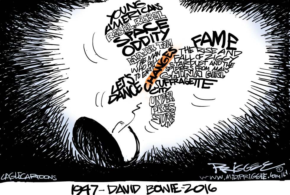  DAVID BOWIE- RIP by Milt Priggee