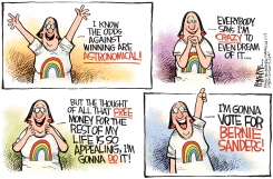 POWERBALL BERNIE  by Rick McKee