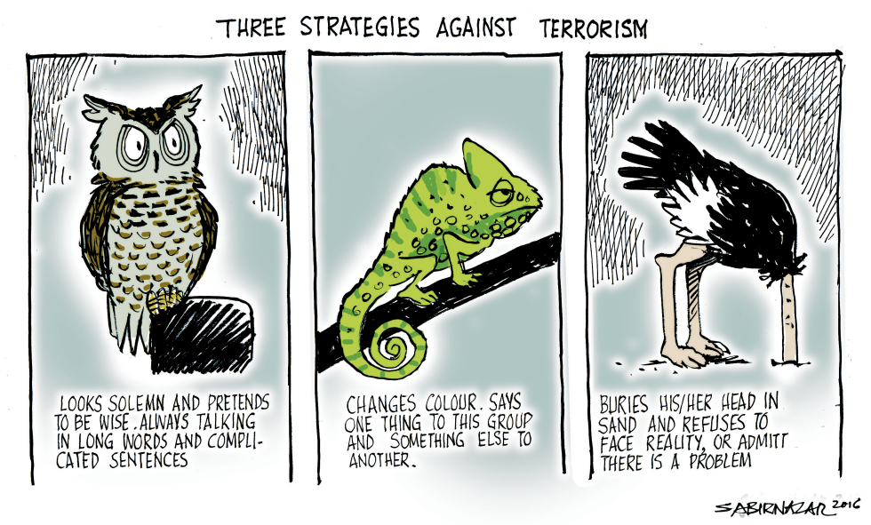 Three strategies against terrorism