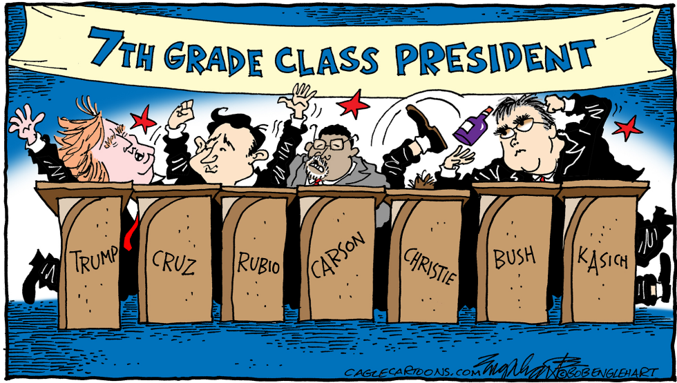  GOP DEBATE by Bob Englehart