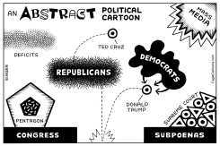 ABSTRACT POLITICAL CARTOON HORIZONTAL by Andy Singer