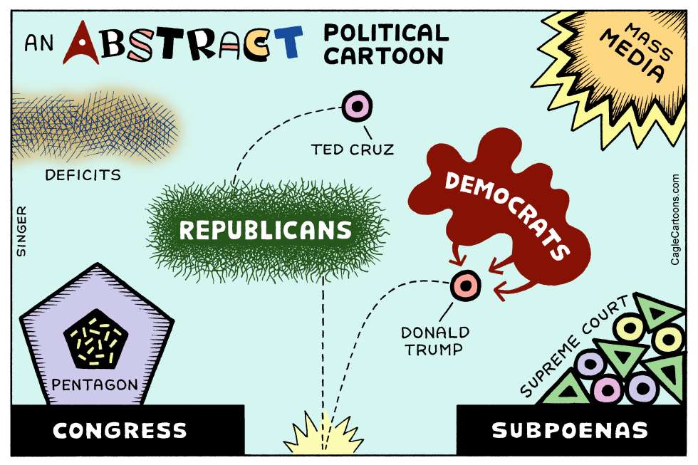 Abstract Political Cartoon horizontal color