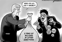 IRAN SALIVATES BW by Steve Greenberg