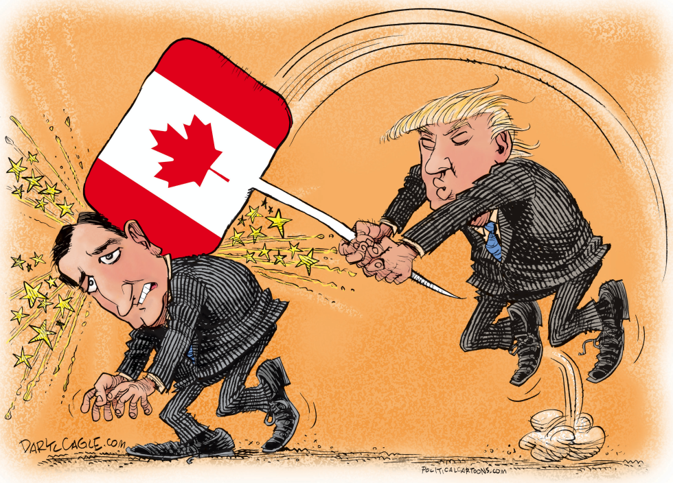  DONALD TRUMP ASESTA GOLPE DE NACIMIENTO A TED CRUZ by Daryl Cagle