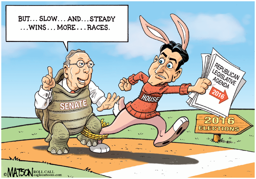 McConnell and Ryan in Three-Legged Race-COLOR