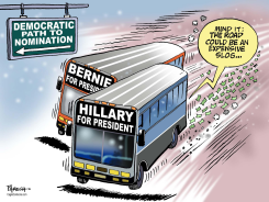 HILLARY AND BERNIE SANDERS  by Paresh Nath