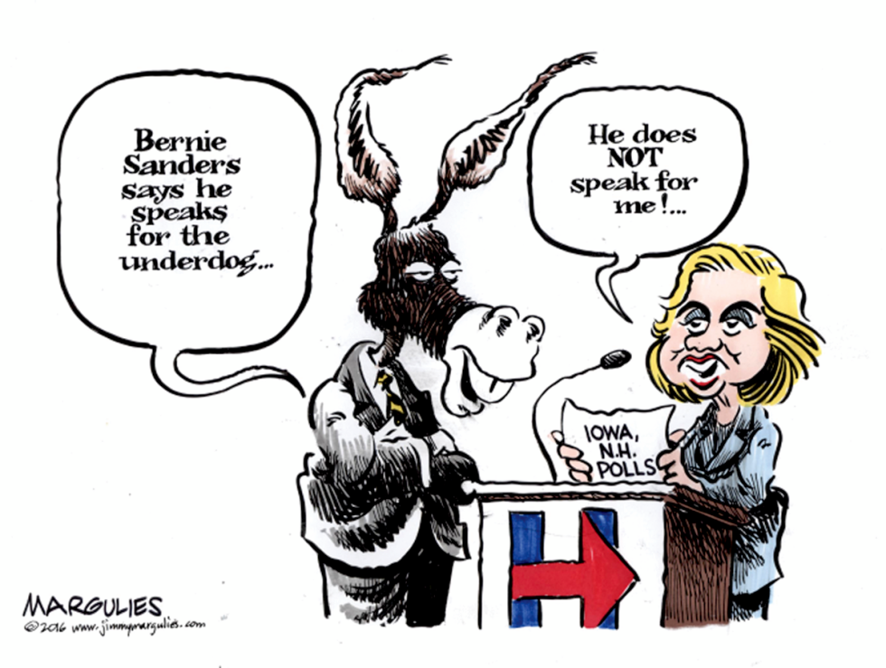 Sanders and Clinton color