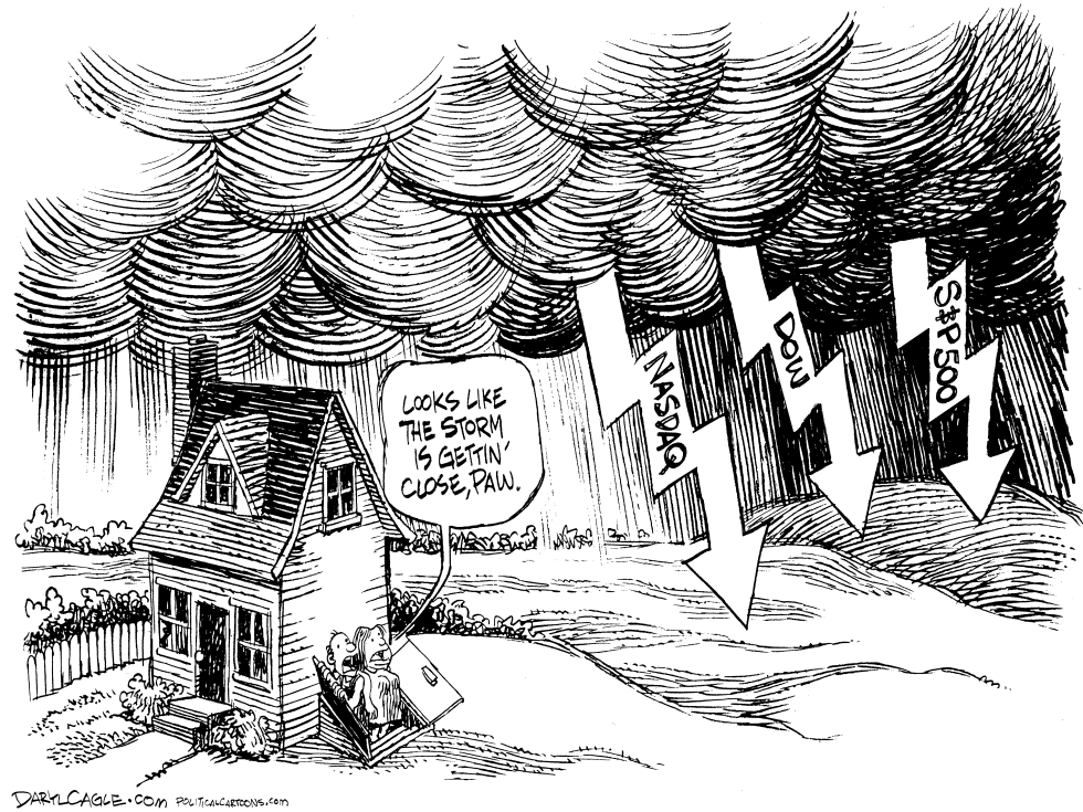  STOCK MARKET STORM by Daryl Cagle