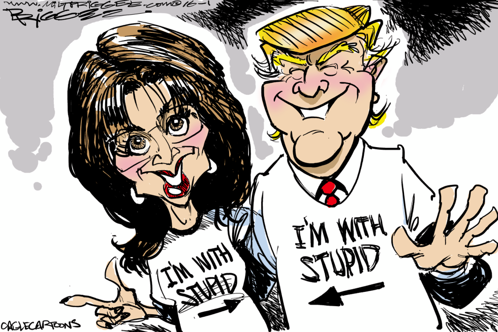 Misery loves - Trump and Palin COLOR