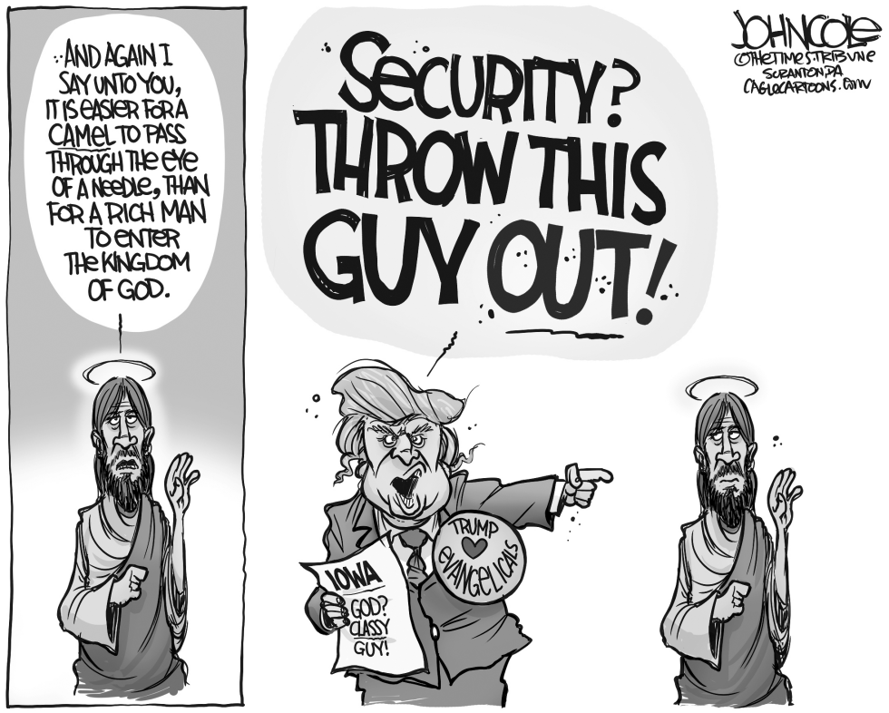 Jesus and The Donald BW