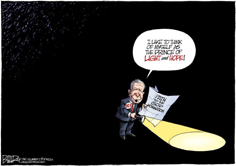  KASICH -PRINCE OF DARKNESS by Nate Beeler