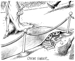 THE WHITE CARPET by Adam Zyglis