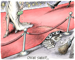 THE WHITE CARPET  by Adam Zyglis