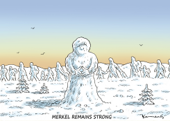 MRS MERKEL REMAINS STRONG by Marian Kamensky