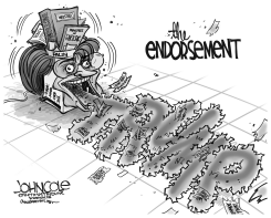 PALIN ENDORSEMENT BW by John Cole