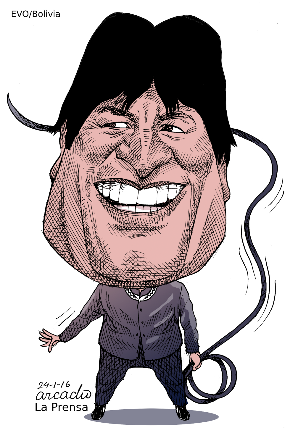  EVO MORALES BOLIVIA by Arcadio Esquivel