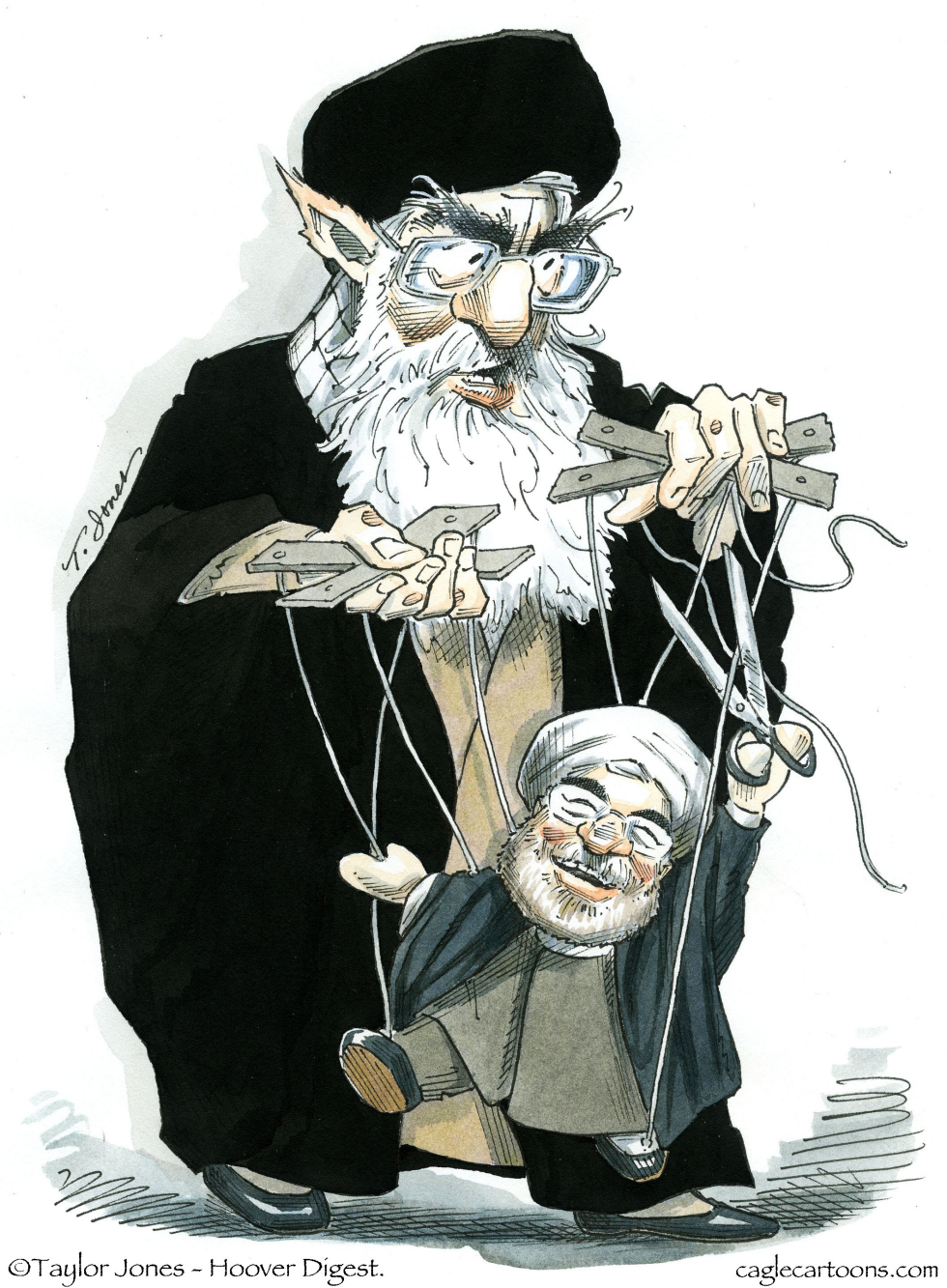 Khamenei and Rouhani - COLOR