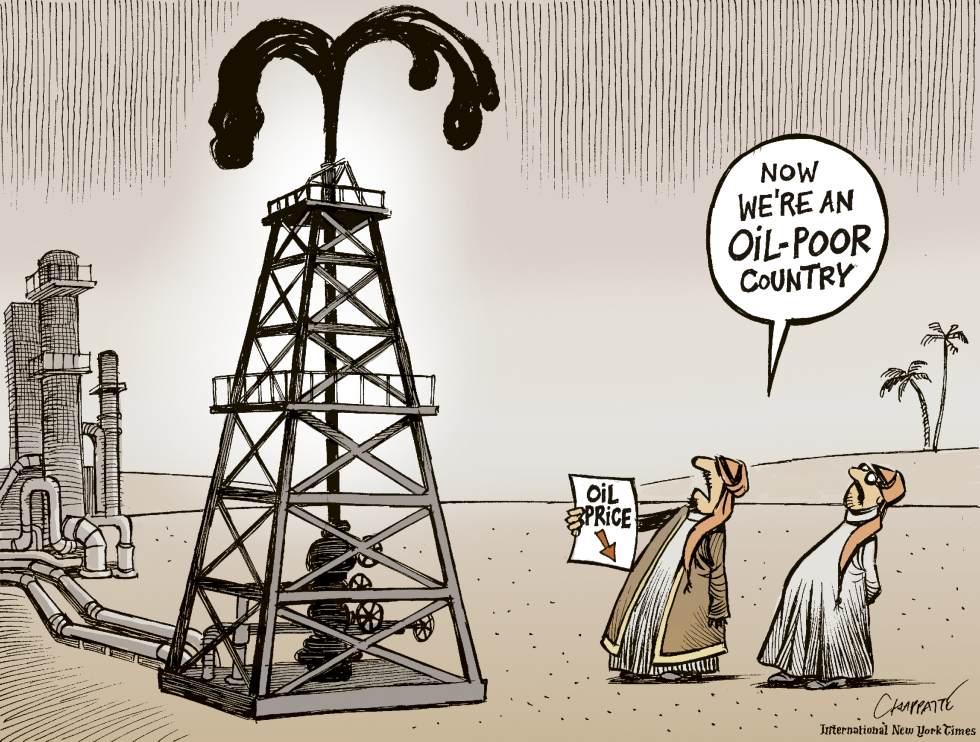  OIL PRICE PLUNGE by Patrick Chappatte