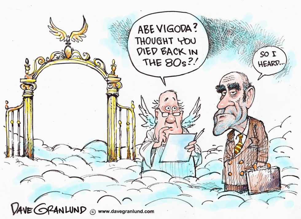  ABE VIGODA DIES by Dave Granlund