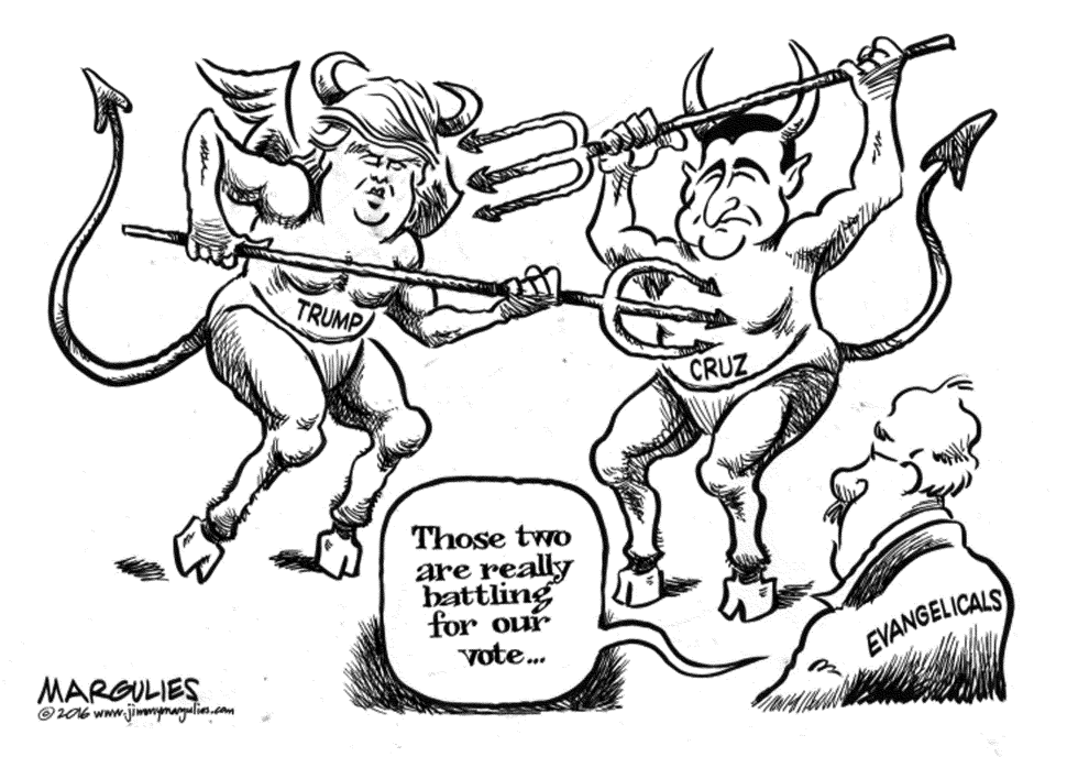 Trump and Cruz court evangelicals