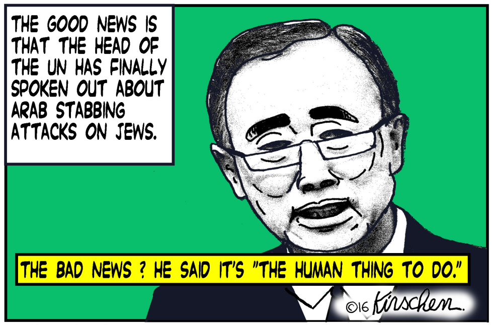 UN head condones stabbing Jews