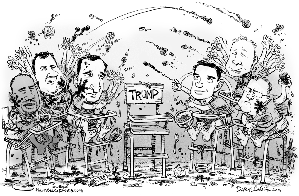  DONALD TRUMP SE SALTA EL DEBATE DE FOX NEWS by Daryl Cagle