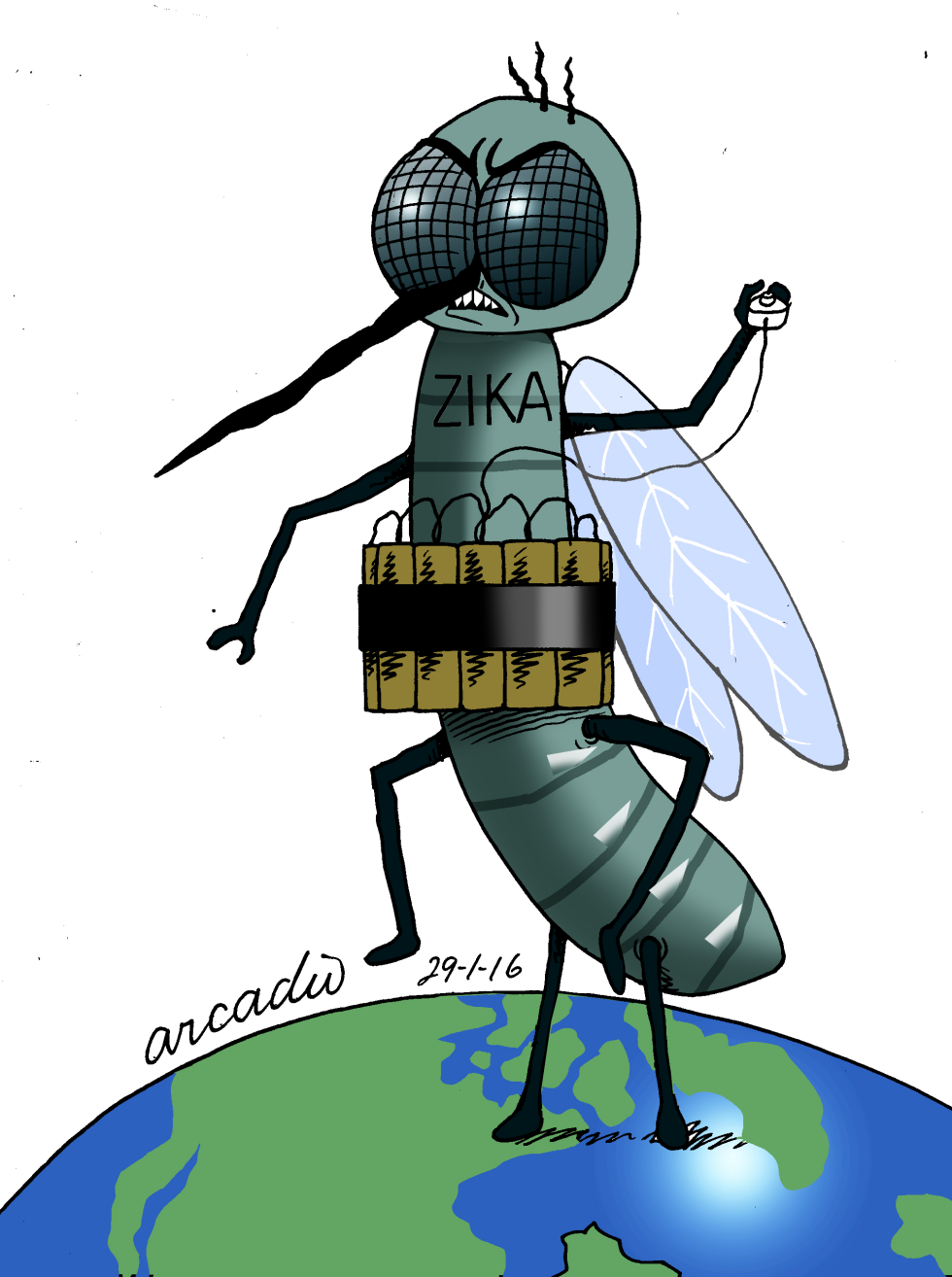  ZIKA MENACE/ AMENAZA DEL ZIKA by Arcadio Esquivel