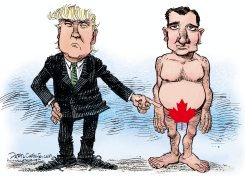 TRUMP AND CRUZ MAPLE LEAF  by Daryl Cagle