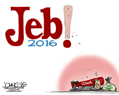 JEB AND IOWA  by John Cole