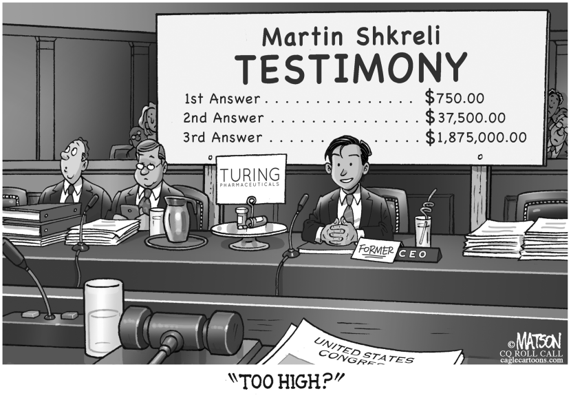 Martin Shkreli Sets High Price For Congressional Testimony
