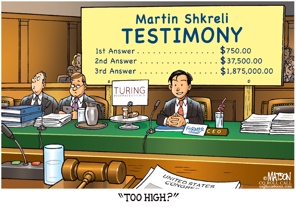 Martin Shkreli Sets High Price For Congressional Testimony-COLOR