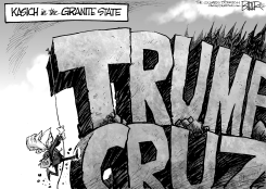 KASICH IN NEW HAMPSHIRE by Nate Beeler