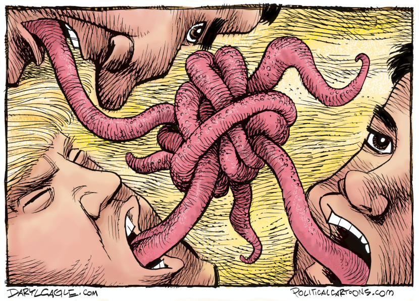 Republican Frontrunners Tongue-tied COLOR