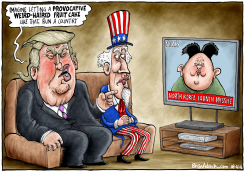 TRUMP, SAM AND KIM by Brian Adcock