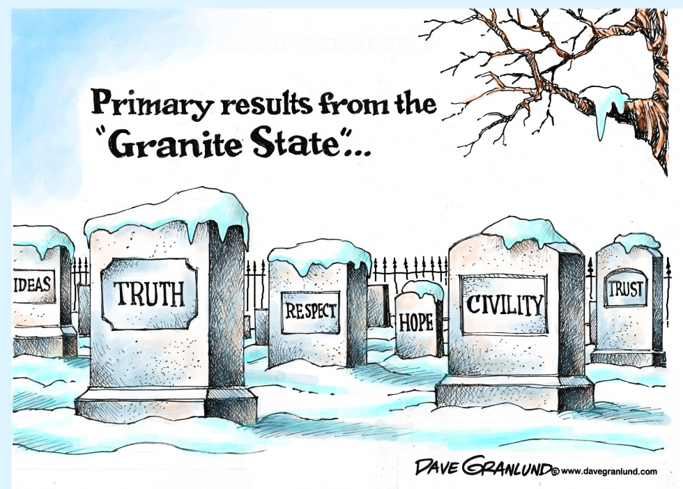  NEW HAMPSHIRE PRIMARY RESULTS by Dave Granlund